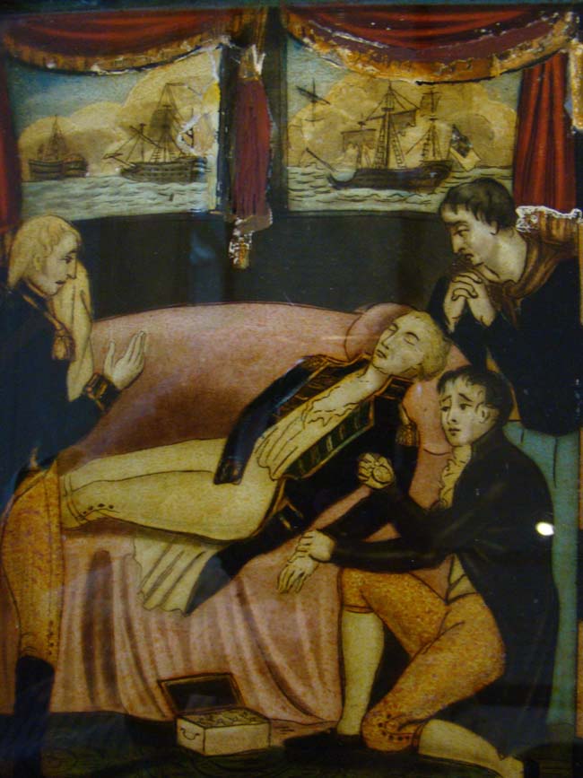 A print entitled "The Death of Admiral Lord Nelson" published in London, May 18, 1806